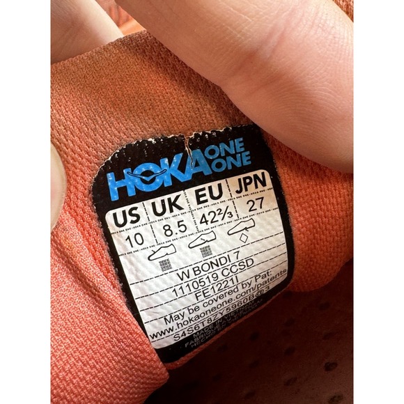 Hoka One One Bondi 7 Camellia Costal Shade Women's Running Shoes Size 10 - Picture 8 of 8